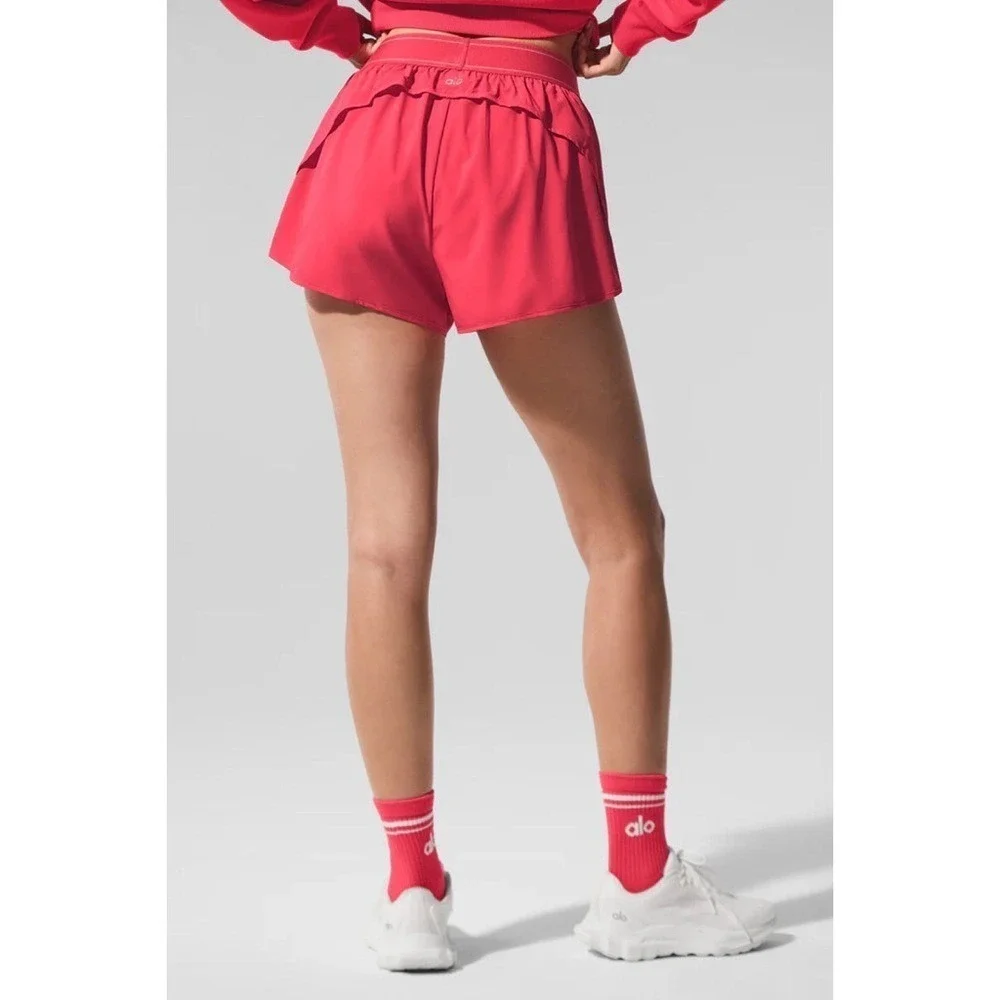 Alo Yoga Match Point Short Candy Red XXS